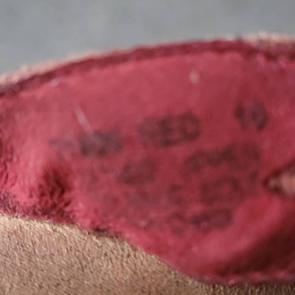 Red Leather Minnetonka Studded Thong Sandals Size 10 - Picture 8 of 15